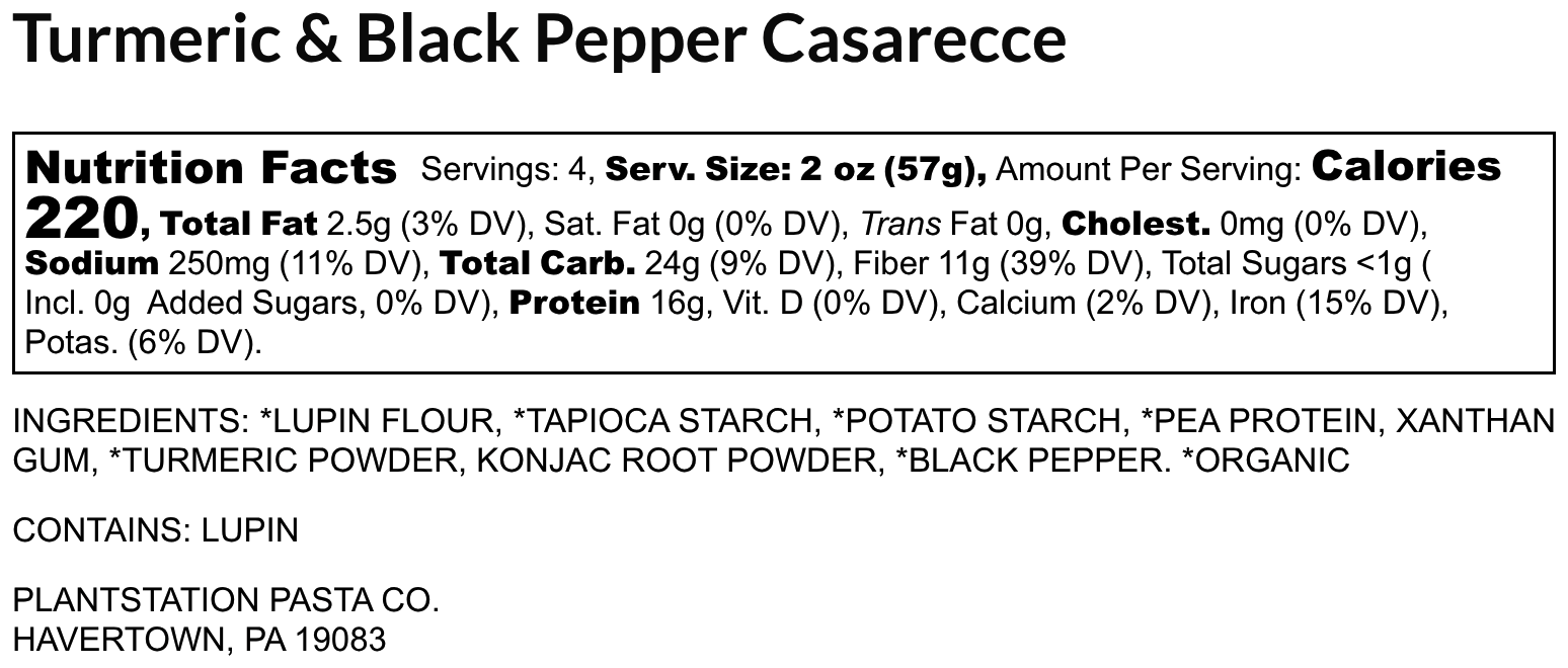Turmeric & Black Pepper Casarecce